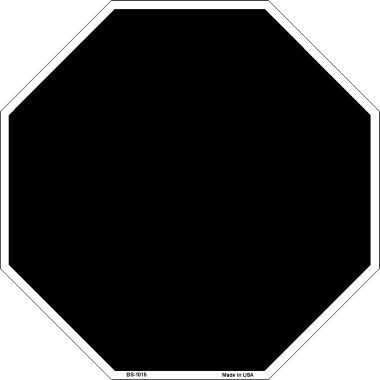 Bs-1015 Black Dye Sublimation Octagon Metal Novelty Stop Sign