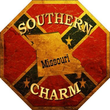 Bs-369 Southern Charm Missouri Metal Novelty Stop Sign