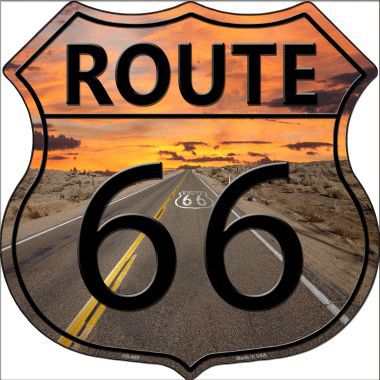 Hs-466 Route 66 Highway Shield Metal Sign
