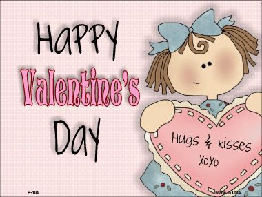 P-104 Happy Valentines Day Metal Novelty Parking Sign