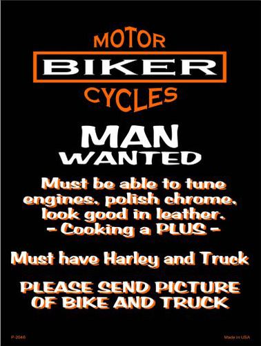 P-2046 Man Wanted Metal Novelty Parking Sign