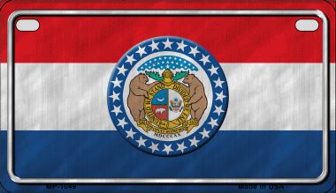 Smart Blonde MP-1049 Missouri State Flag Metal Novelty Motorcycle License Plate Smart Blonde MP-1049 Missouri State Flag Metal Novelty Motorcycle License Plate