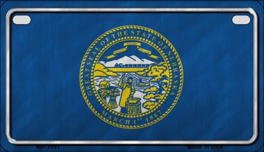 Smart Blonde MP-1051 Nebraska State Flag Metal Novelty Motorcycle License Plate Smart Blonde MP-1051 Nebraska State Flag Metal Novelty Motorcycle License Plate
