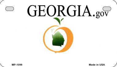 Smart Blonde MP-1099 Georgia State Background Metal Novelty Motorcycle License Plate Smart Blonde MP-1099 Georgia State Background Metal Novelty Motorcycle License Plate