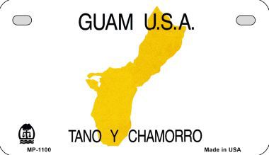 Smart Blonde MP-1100 Guam Country Background Metal Novelty Motorcycle License Plate Smart Blonde MP-1100 Guam Country Background Metal Novelty Motorcycle License Plate