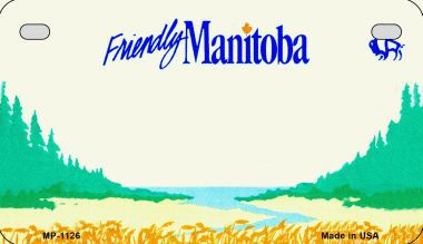 Smart Blonde MP-1126 Manitoba Province Background Metal Novelty Motorcycle License Plate Smart Blonde MP-1126 Manitoba Province Background Metal Novelty Motorcycle License Plate