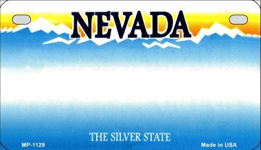 Smart Blonde MP-1129 Nevada State Background Metal Novelty Motorcycle License Plate Smart Blonde MP-1129 Nevada State Background Metal Novelty Motorcycle License Plate