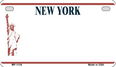 Smart Blonde MP-1134 New York State Background Metal Novelty Motorcycle License Plate Smart Blonde MP-1134 New York State Background Metal Novelty Motorcycle License Plate