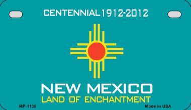 Smart Blonde MP-1136 New Mexico State Background Metal Novelty Motorcycle License Plate Smart Blonde MP-1136 New Mexico State Background Metal Novelty Motorcycle License Plate