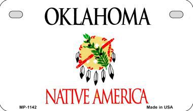 Smart Blonde MP-1142 Oklahoma State Background Metal Novelty Motorcycle License Plate Smart Blonde MP-1142 Oklahoma State Background Metal Novelty Motorcycle License Plate