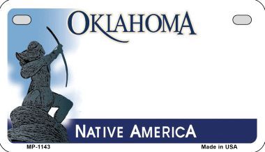 Smart Blonde MP-1143 Oklahoma State Background Metal Novelty Motorcycle License Plate Smart Blonde MP-1143 Oklahoma State Background Metal Novelty Motorcycle License Plate