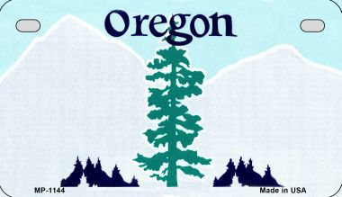 Smart Blonde MP-1144 Oregon State Background Metal Novelty Motorcycle License Plate Smart Blonde MP-1144 Oregon State Background Metal Novelty Motorcycle License Plate