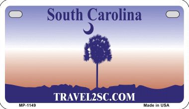 Smart Blonde MP-1149 South Carolina State Background Metal Novelty Motorcycle License Plate Smart Blonde MP-1149 South Carolina State Background Metal Novelty Motorcycle License Plate
