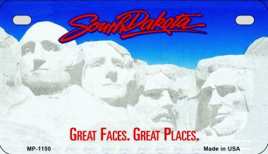 Smart Blonde MP-1150 South Dakota State Background Metal Novelty Motorcycle License Plate Smart Blonde MP-1150 South Dakota State Background Metal Novelty Motorcycle License Plate