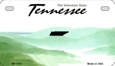Smart Blonde MP-1151 Tennessee State Background Metal Novelty Motorcycle License Plate Smart Blonde MP-1151 Tennessee State Background Metal Novelty Motorcycle License Plate