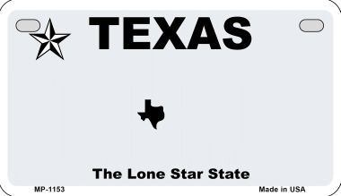 Smart Blonde MP-1153 Texas State Background Metal Novelty Motorcycle License Plate Smart Blonde MP-1153 Texas State Background Metal Novelty Motorcycle License Plate