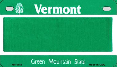 Smart Blonde MP-1155 Vermont State Background Metal Novelty Motorcycle License Plate Smart Blonde MP-1155 Vermont State Background Metal Novelty Motorcycle License Plate