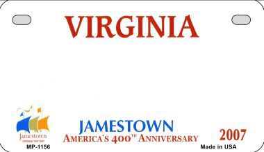 Smart Blonde MP-1156 Virginia State Background Metal Novelty Motorcycle License Plate Smart Blonde MP-1156 Virginia State Background Metal Novelty Motorcycle License Plate