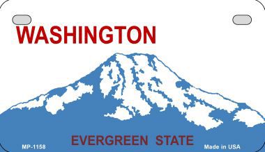 Smart Blonde MP-1158 Washington State Background Metal Novelty Motorcycle License Plate Smart Blonde MP-1158 Washington State Background Metal Novelty Motorcycle License Plate