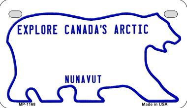 Smart Blonde MP-1168 Nunavut Territory Background Metal Novelty Motorcycle License Plate Smart Blonde MP-1168 Nunavut Territory Background Metal Novelty Motorcycle License Plate