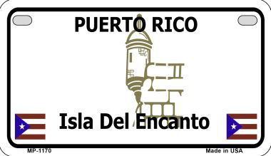 Smart Blonde MP-1170 Puerto Rico Island Background Metal Novelty Motorcycle License Plate Smart Blonde MP-1170 Puerto Rico Island Background Metal Novelty Motorcycle License Plate