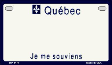 Smart Blonde MP-1171 Quebec Province Background Metal Novelty Motorcycle License Plate Smart Blonde MP-1171 Quebec Province Background Metal Novelty Motorcycle License Plate