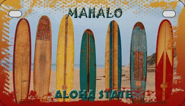 Smart Blonde MP-1177 Hawaii State Background Metal Novelty Motorcycle License Plate Smart Blonde MP-1177 Hawaii State Background Metal Novelty Motorcycle License Plate