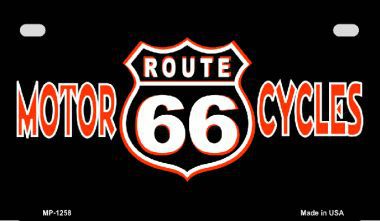 Smart Blonde MP-1258 Route 66 Motorcycles Metal Novelty Motorcycle License Plate Smart Blonde MP-1258 Route 66 Motorcycles Metal Novelty Motorcycle License Plate