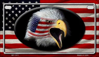 Smart Blonde MP-1317 American Flag Eagle Metal Novelty Motorcycle License Plate Smart Blonde MP-1317 American Flag Eagle Metal Novelty Motorcycle License Plate