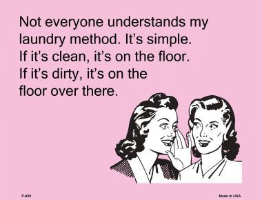 P-929 Not everyone understands my laundry method E-Card Metal Novelty Parking Sign
