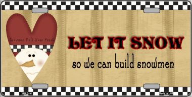 Smart Blonde XMAS-16 Let it Snow Metal Novelty License Plate Smart Blonde XMAS-16 Let it Snow Metal Novelty License Plate