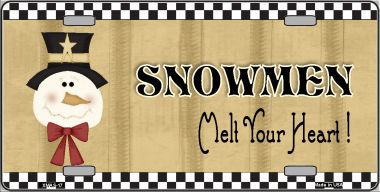 Smart Blonde XMAS-17 Snowmen Melt Your Heart Metal Novelty License Plate Smart Blonde XMAS-17 Snowmen Melt Your Heart Metal Novelty License Plate