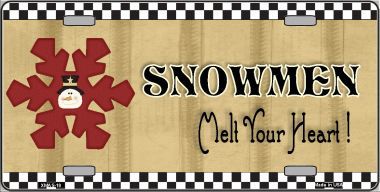 Smart Blonde XMAS-18 Snowflake Snowmen Melt Your Heart Metal Novelty License Plate Smart Blonde XMAS-18 Snowflake Snowmen Melt Your Heart Metal Novelty License Plate