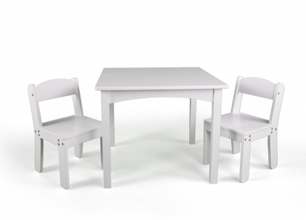 Wonkawoo Deluxe Childrens Table And Chair Set, White