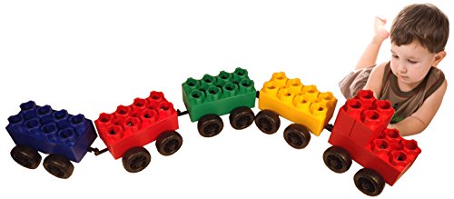 8-55486-00212-9 Jumbo Blocks Conductor Train Set, 46 Pieces