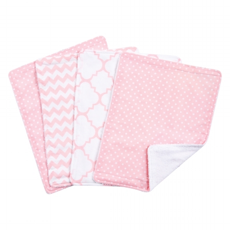 Trend Lab 2 101819 Pink Sky Burp Cloth Set