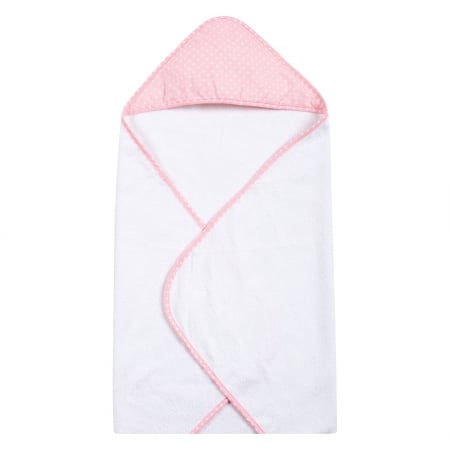 Trend Lab 2 20968 Pink Sky Dot Hooded Towel And Wash Cloth Set