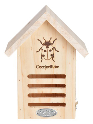 Wa37 6.7 X 4.8 X 9 In. Wooden Lady Bug House