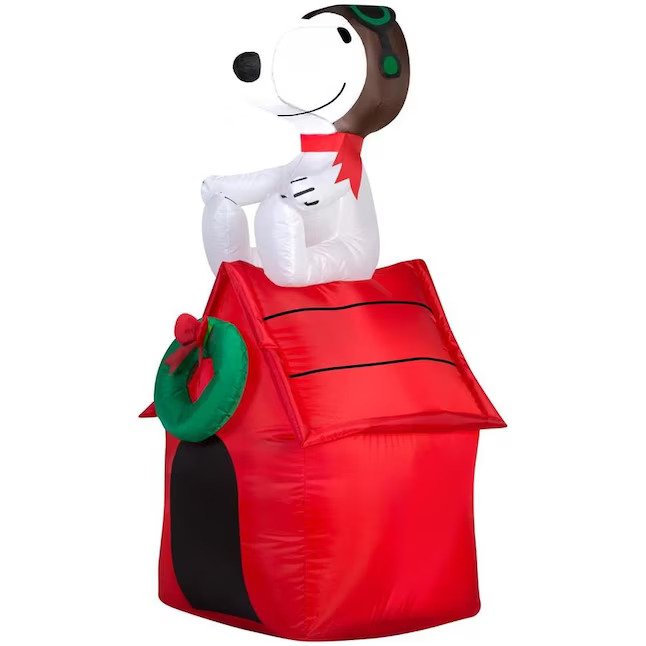 85764 48 In. Airblown Snoopy & Woodstock On Doghouse