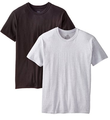 UPC 043935685133 product image for 2165P2-L Mens Crew Tee-Shirt - Large, Black & Gray | upcitemdb.com