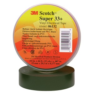 -commercial Tape Div 06130 Scotch 33 Plus Super Vinyl Electrical Tape, 0.75 In. X 20 Ft.