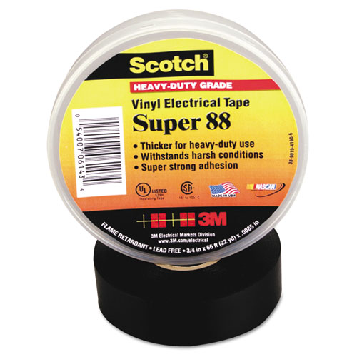 -commercial Tape Div 06143 Scotch 88 Super Vinyl Electrical Tape, 0.75 In. X 66 Ft.
