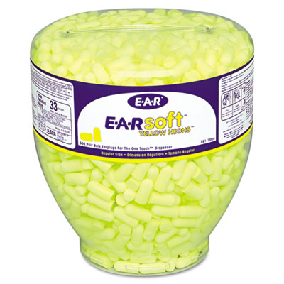 -commercial Tape Div 3911004 Ear Soft Neon Tapered Earplug Refill - Yellow