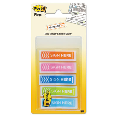-commercial Tape Div 684shopbla 0.5 In. Arrow Message Page Flags - Sign Here