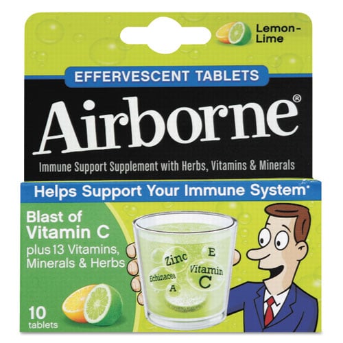 30006 Immune Support Effervescent Tablet, Lemon & Lime - 10 Count
