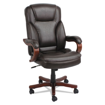 Alera Ts4159w Transitional Series Executive Wood Chair, Chocolate Marble