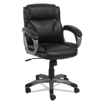 Alera Vn6119 Veon Series Low-back Leather Task Chair With Coil Spring Cushioning, Black