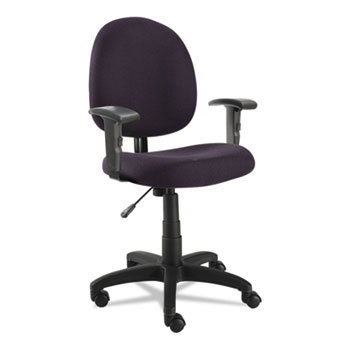 Alera Vta4810 Essentia Series Swivel Task Chair With Adjustable Arms, Black