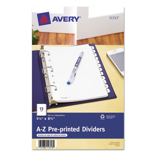 Avery-dennison 11315 Preprinted Tab Dividers, 12-tab