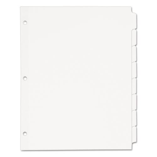 Avery-dennison 11507 Write-on Plain-tab Dividers, 8-tab, Letter, 24 Sets